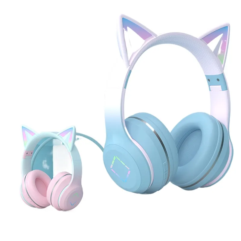 Cat Ear Bluetooth Headset Led - Cuffie Bluetooth senza fili con orecchie