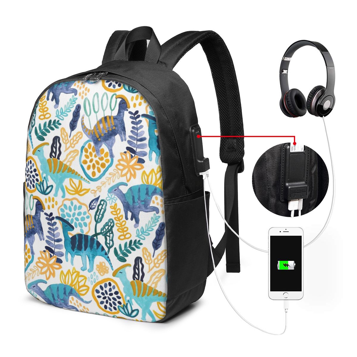 Laptops - Gouache Parasaurolophuses Zaino da viaggio per