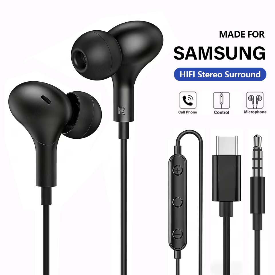 Type C Wired Earphones With Mic - Auricolari USB C per Samsung Galaxy