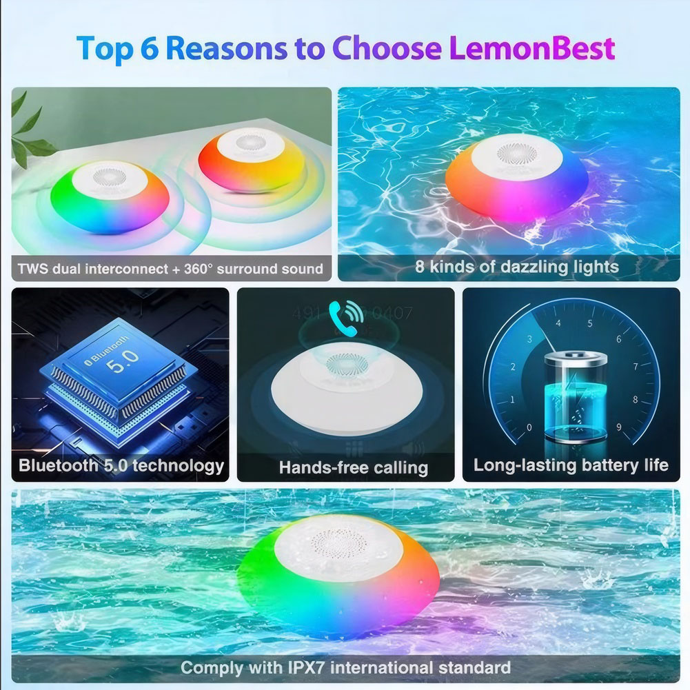 Altoparlante Galleggiante per  - Portable Bluetooth Speaker Waterproof Ipx7 recensione e prezzo